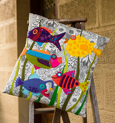 Something Fishy Cushion Pattern by Wendy Williams