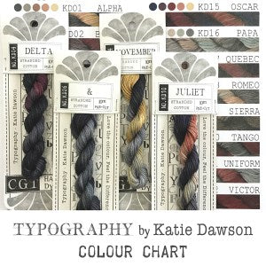 Typography Range by Katie Dawson for Cottage Garden Threads