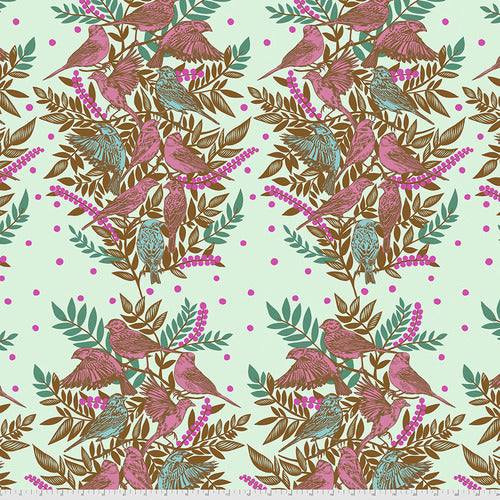 *2.5 Yards Precut* Bright Eyes Collection by Anna Maria for Free Spirit Fabrics - Visitation in Seafoam PWAH161 *end of bolt*