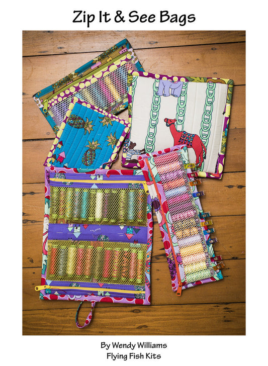 Zip It & See Bags Pattern by Wendy Williams