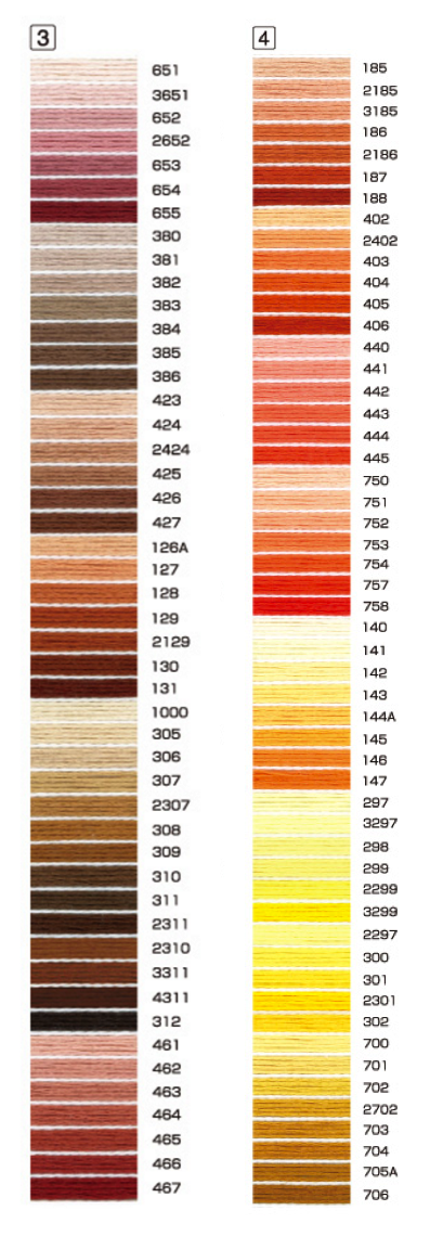 Embroidery Floss By Cosmo Lecien Corporation - Brown, Orange and Yellow Colorways | Red Thread Studio