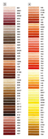 Cosmo Seasons Variegated Embroidery Floss Set - 8000s Orange & Blues