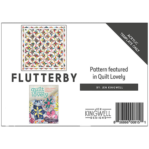 Flutterby - Acrylic Template Only - by Jen Kingwell