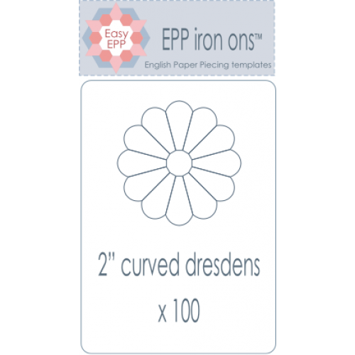 2 inch Curved Dresden EPP iron ons by Hugs'n Kisses