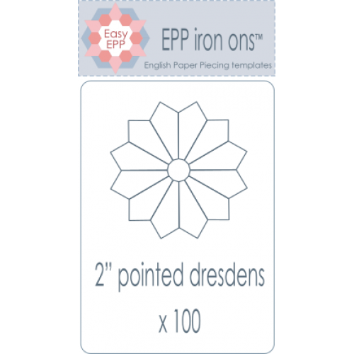 2 inch Pointed Dresden EPP iron ons by Hugs'n Kisses