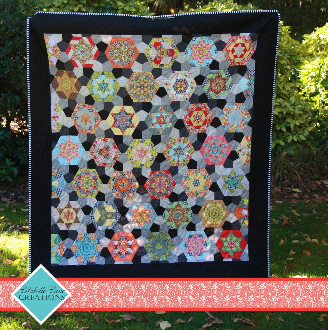 Southern Aurora Quilt Pattern and Paper Piece Kit by Lilabelle Lane Creations